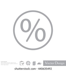 percent sign vector icon