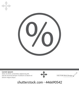 percent sign vector icon