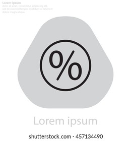 percent sign vector icon