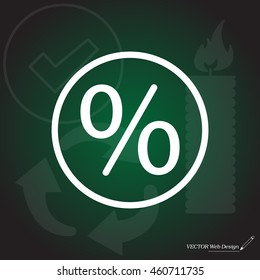 percent sign vector icon