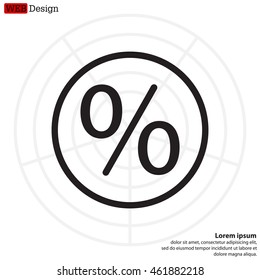 percent sign vector icon