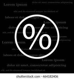 percent sign vector icon