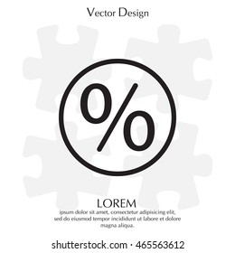 percent sign vector icon