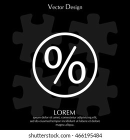 percent sign vector icon
