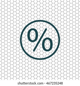 percent sign vector icon