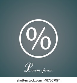 percent sign vector icon
