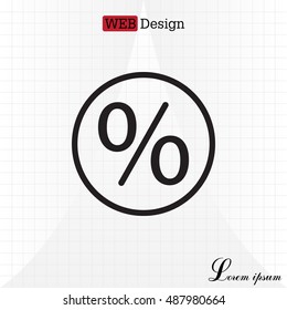 percent sign vector icon