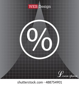 percent sign vector icon