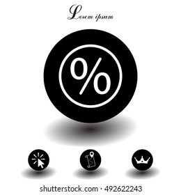 percent sign vector icon