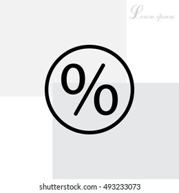 percent sign vector icon