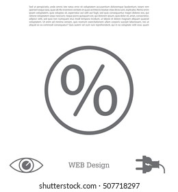 percent sign vector icon