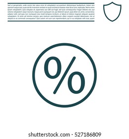 percent sign vector icon