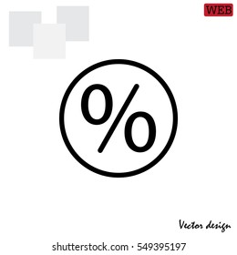 percent sign vector icon