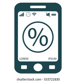 percent sign vector icon