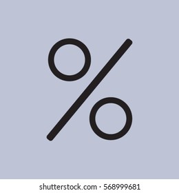 Percent sign vector icon
