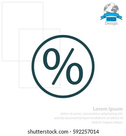 percent sign vector icon
