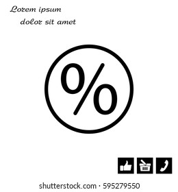 percent sign vector icon