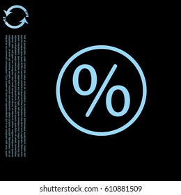percent sign vector icon