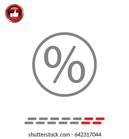 percent sign vector icon