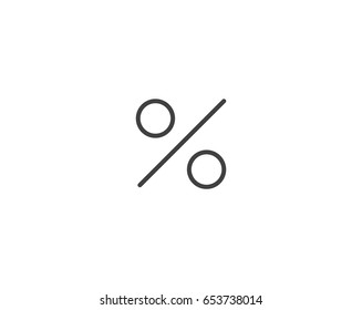 Percent sign vector icon