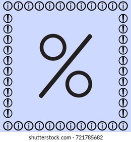 Percent sign vector icon