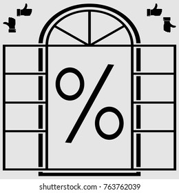 Percent sign , vector icon