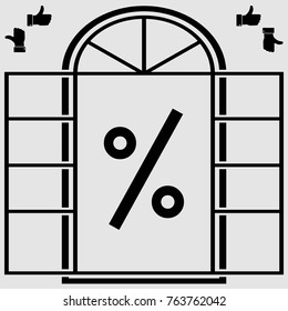 Percent sign , vector icon