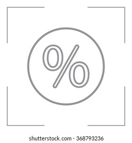 percent sign. vector line icon
