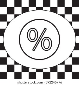 percent sign. vector line icon
