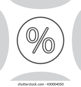 percent sign. vector line icon