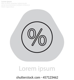 percent sign. vector line icon