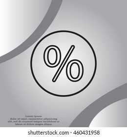 percent sign. vector line icon