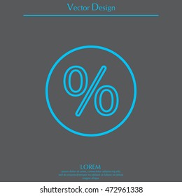 percent sign. vector line icon