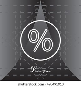 percent sign. vector line icon