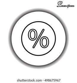 percent sign. vector line icon