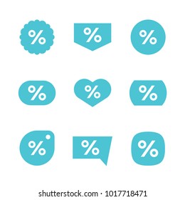 Percent sign, vector sale sticker and tag