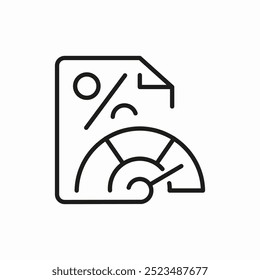 percent speed page icon sign vector