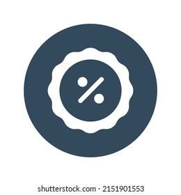 Percent sticker Vector icon which is suitable for commercial work and easily modify or edit it

