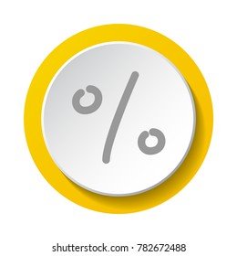 Percent symbol - icon. Vector.
