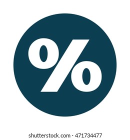 percent symbol isolated icon vector illustration design