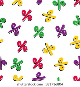Percent symbol pattern in memphis style