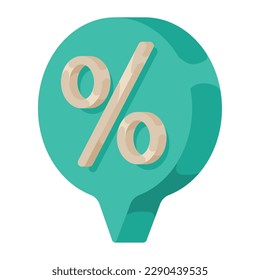 percent symbol in pin location icon