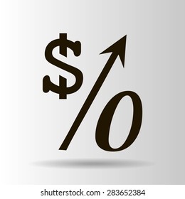 Percent symbol vector illustration. Education, finance, sales.