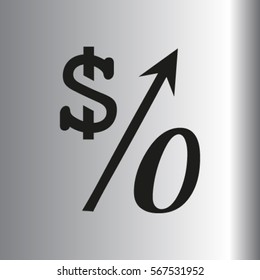 Percent symbol vector illustration. Education, finance, sales