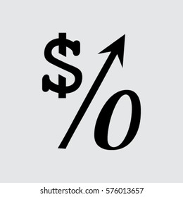 Percent symbol vector illustration. Education, finance, sales