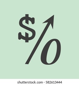 Percent symbol vector illustration. Education, finance, sales