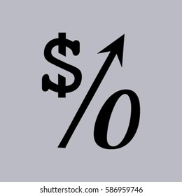 Percent symbol vector illustration. Education, finance, sales