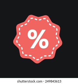 Percent tag icon.