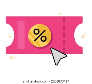 percent tag with mouse cursor ecommerce