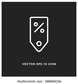 Percent tag vector icon